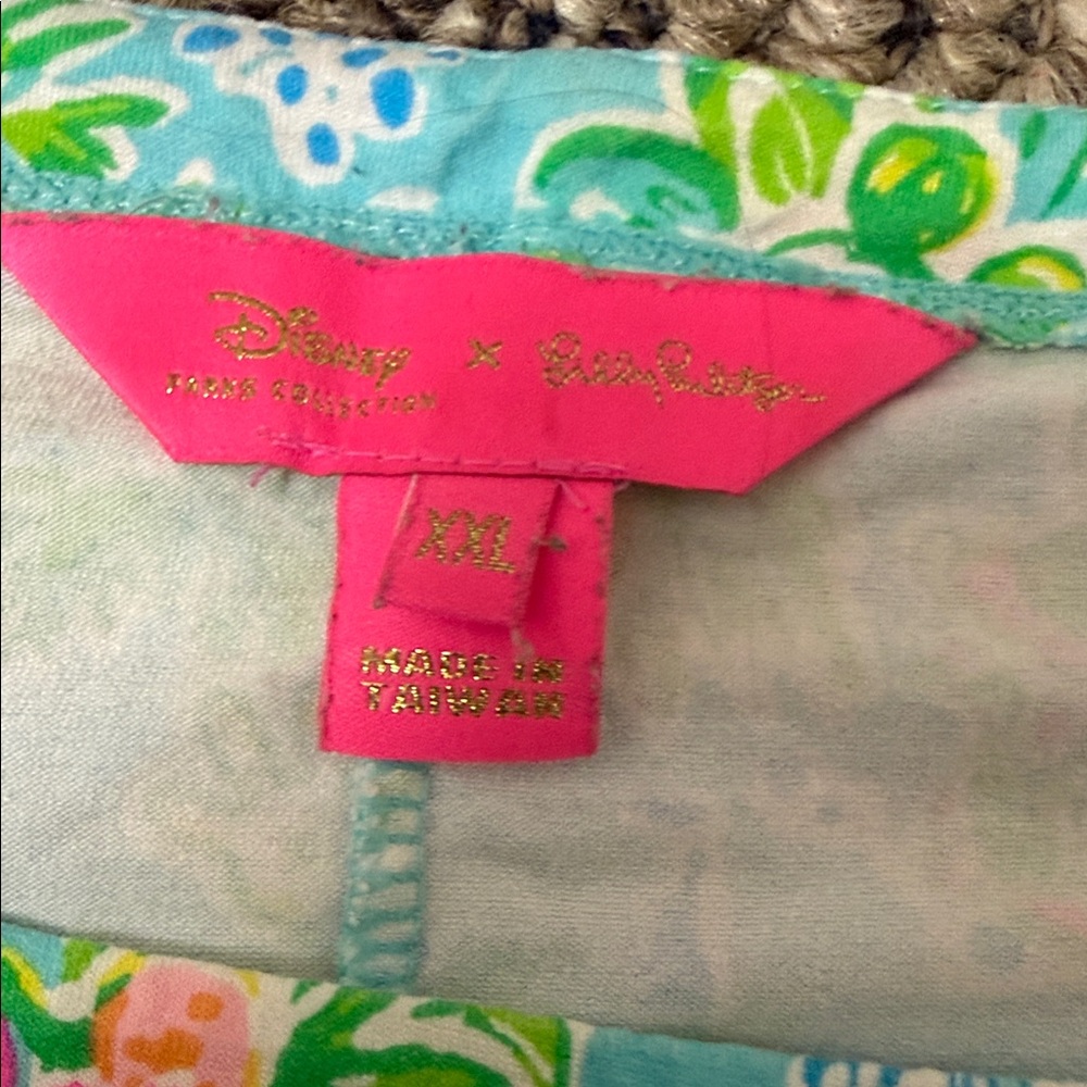 Lilly Pulitzer x Disney Dress Blue and Green Floral - Picture 3 of 5